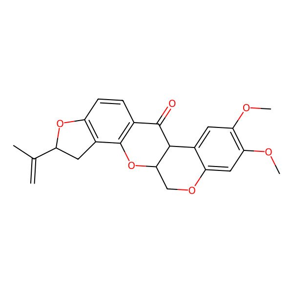 2D Structure of (1S,6S,13R)-16,17-dimethoxy-6-prop-1-en-2-yl-2,7,20-trioxapentacyclo[11.8.0.03,11.04,8.014,19]henicosa-3(11),4(8),9,14,16,18-hexaen-12-one