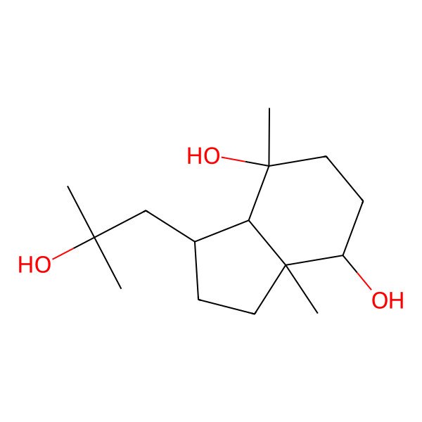 2D Structure of (3R,3aR,4R,7R,7aR)-3-(2-hydroxy-2-methylpropyl)-4,7a-dimethyl-2,3,3a,5,6,7-hexahydro-1H-indene-4,7-diol