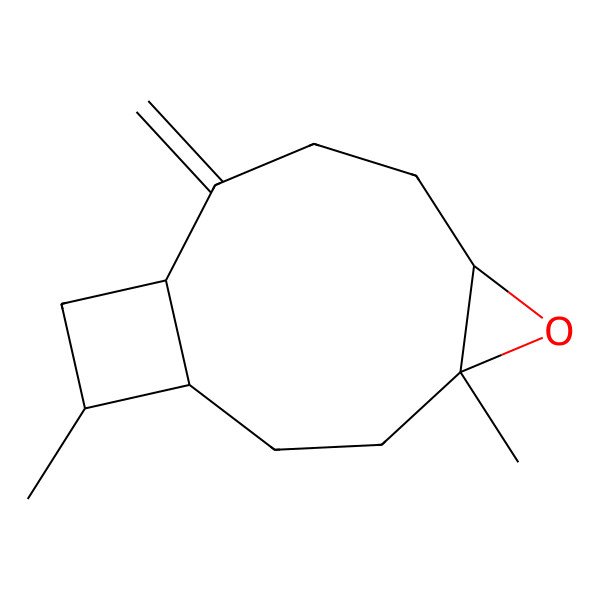 2D Structure of 4,12-Dimethyl-9-methylidene-5-oxatricyclo[8.2.0.04,6]dodecane
