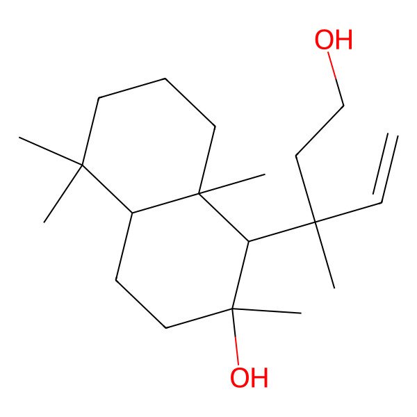 2D Structure of (1R,2R,4aS,8aS)-1-[(3R)-5-hydroxy-3-methylpent-1-en-3-yl]-2,5,5,8a-tetramethyl-3,4,4a,6,7,8-hexahydro-1H-naphthalen-2-ol
