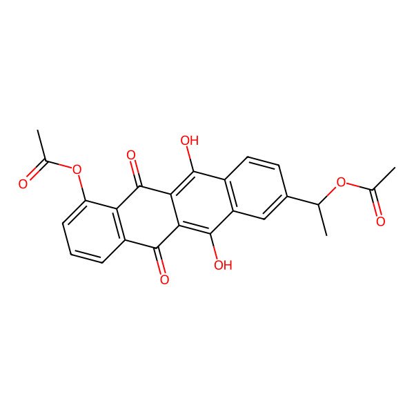 2D Structure of 4,13-O-diacetyl-bisanhydro-4-O-demethyl-13-dihydrodaunomycinone