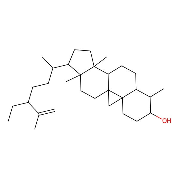 2D Structure of 4,14-Dimethyl-9,19-cyclostigmast-25-en-3-ol