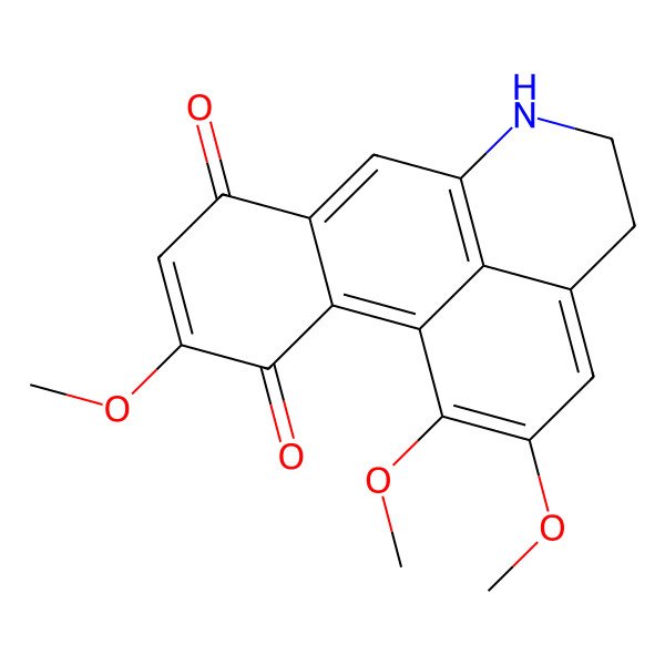 2D Structure of 4,15,16-Trimethoxy-10-azatetracyclo[7.7.1.02,7.013,17]heptadeca-1,4,7,9(17),13,15-hexaene-3,6-dione
