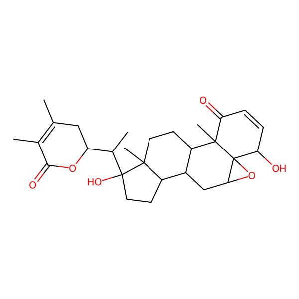 2D Structure of 15-[1-(4,5-Dimethyl-6-oxo-2,3-dihydropyran-2-yl)ethyl]-6,15-dihydroxy-2,16-dimethyl-8-oxapentacyclo[9.7.0.02,7.07,9.012,16]octadec-4-en-3-one