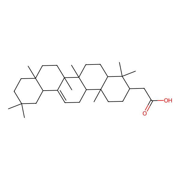 2D Structure of 2-(4,4,6a,6b,8a,11,11,14b-Octamethyl-1,2,3,4a,5,6,7,8,9,10,12,12a,14,14a-tetradecahydropicen-3-yl)acetic acid 2D Structure of 2-(4,4,6a,6b,8a,11,11,14b-Octamethyl-1,2,3,4a,5,6,7,8,9,10,12,12a,14,14a-tetradecahydropicen-3-yl)acetic acid