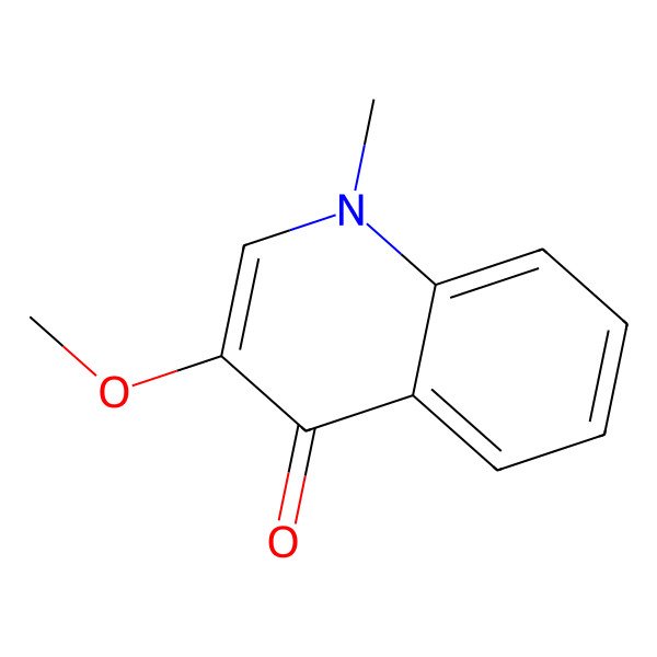 2D Structure of 4(1H)-Quinolinone, 3-methoxy-1-methyl-