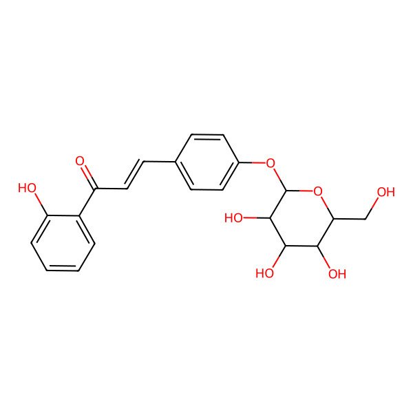 2D Structure of 4,2'-Dihydroxychalcone 4-glucoside 2D Structure of 4,2'-Dihydroxychalcone 4-glucoside