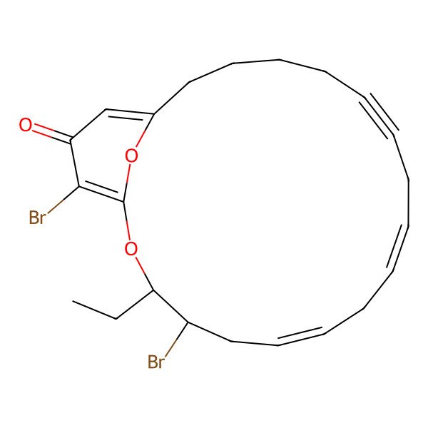 2D Structure of 4,21-Dibromo-3-ethyl-2,22-dioxabicyclo[16.3.1]docosa-1(21),6,9,18-tetraen-12-yn-20-one