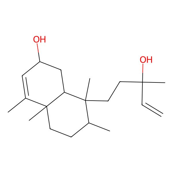 2D Structure of (2R,4aR,7R,8S,8aR)-8-[(3S)-3-hydroxy-3-methylpent-4-enyl]-4,4a,7,8-tetramethyl-1,2,5,6,7,8a-hexahydronaphthalen-2-ol
