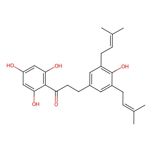 2D Structure of 4,2',4',6'-Tetrahydroxy-3,5-diprenyldihydrochalcone