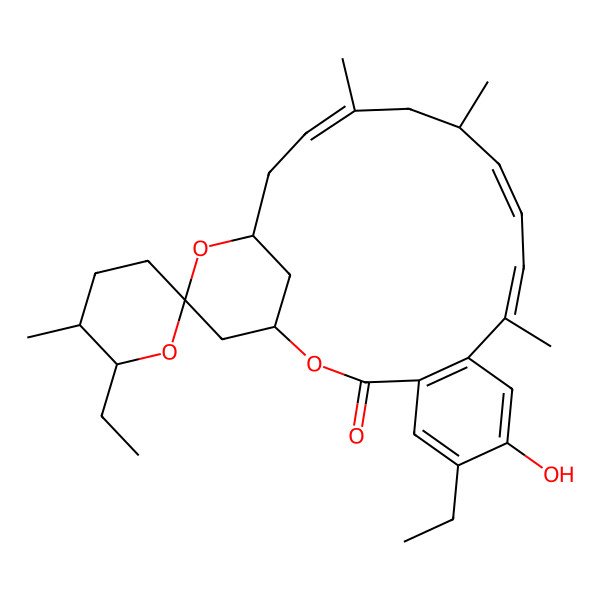 2D Structure of 4,25-Diethyl-4,25-demethyl-milbemycin beta3
