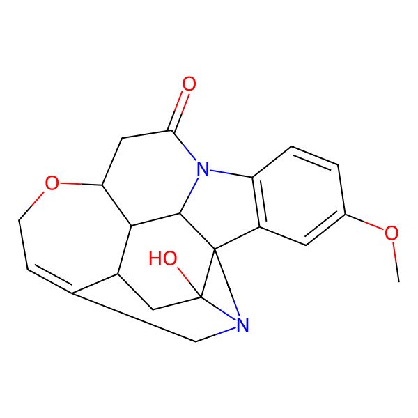 2D Structure of (4aR,5aR,8aS,13aS,15aS,15bR)-5a-hydroxy-10-methoxy-2,4a,5,7,8,13a,15,15a,15b,16-decahydro4,6-methanoindolo[3,2,1-ij]oxepino[2,3,4-de]pyrrolo[2,3-h]quinolin-14-one