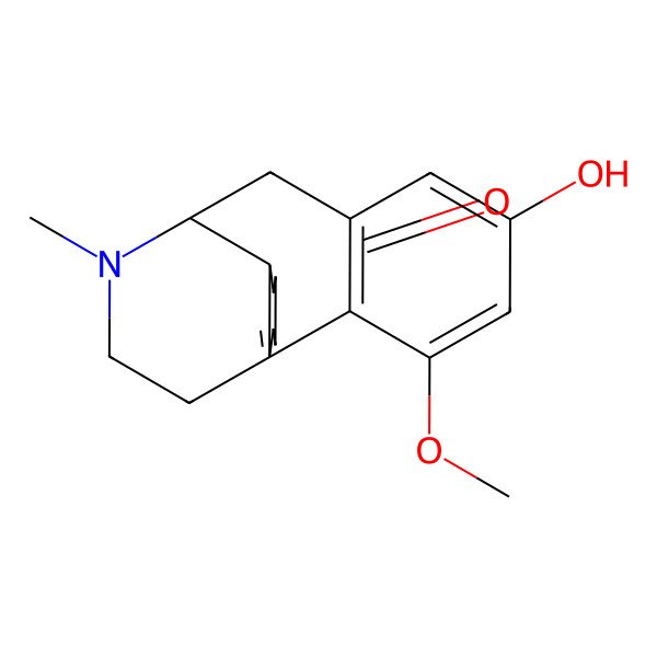 2D Structure of (1R,9S,10S)-5-hydroxy-3-methoxy-17-methyl-17-azatetracyclo[7.5.3.01,10.02,7]heptadeca-2(7),3,5,13-tetraen-12-one
