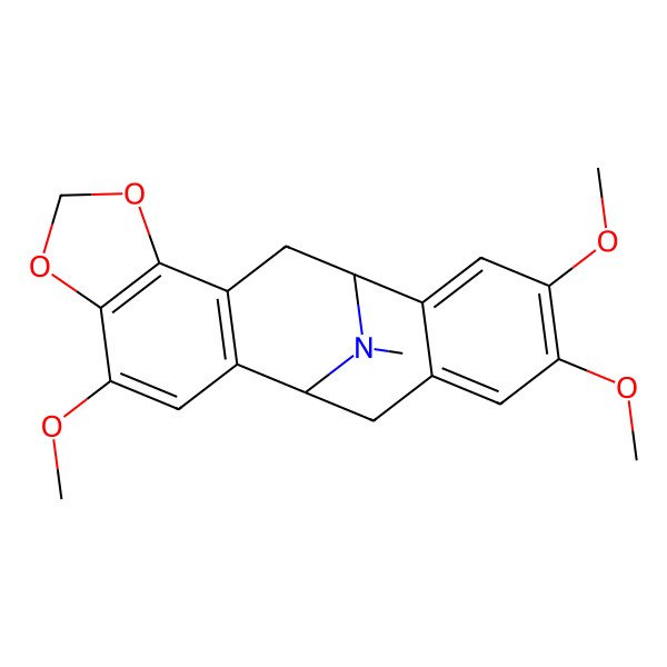 2D Structure of 4,15,16-Trimethoxy-20-methyl-6,8-dioxa-20-azapentacyclo[10.7.1.02,10.05,9.013,18]icosa-2,4,9,13,15,17-hexaene