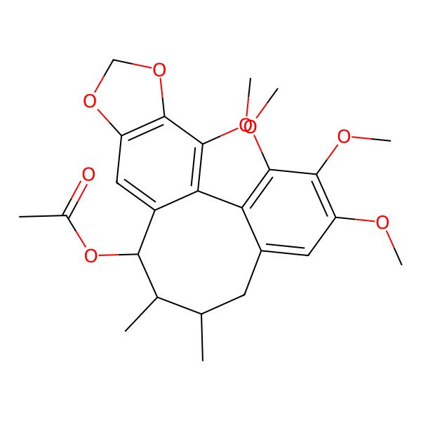 2D Structure of [(9R,10R,11S)-3,4,5,19-tetramethoxy-9,10-dimethyl-15,17-dioxatetracyclo[10.7.0.02,7.014,18]nonadeca-1(19),2,4,6,12,14(18)-hexaen-11-yl] acetate