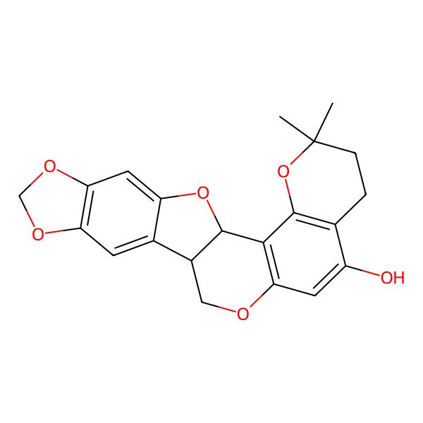 2D Structure of (1S,14S)-5,5-dimethyl-4,12,18,20,24-pentaoxahexacyclo[12.10.0.02,11.03,8.015,23.017,21]tetracosa-2(11),3(8),9,15,17(21),22-hexaen-9-ol