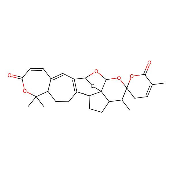 2D Structure of 5,9',9',14',18'-pentamethylspiro[3H-pyran-2,19'-8,20,24-trioxahexacyclo[19.2.1.02,13.04,10.014,22.017,22]tetracosa-2(13),3,5-triene]-6,7'-dione
