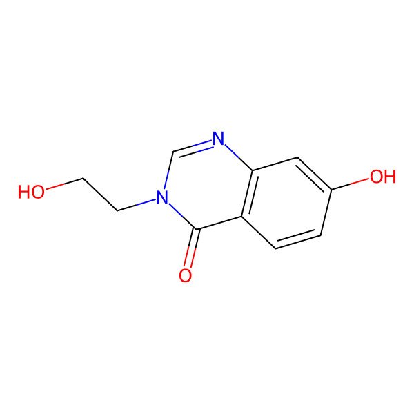 2D Structure of 4(3H)-Quinazolinone, 7-hydroxy-3-(2-hydroxyethyl)-