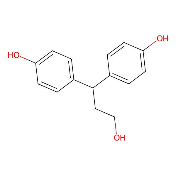 2D Structure of 4,4'-(3-Hydroxypropane-1,1-diyl)diphenol