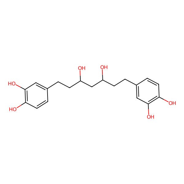2D Structure of 4,4'-(3,5-Dihydroxyheptane-1,7-diyl)bis(benzene-1,2-diol) 2D Structure of 4,4'-(3,5-Dihydroxyheptane-1,7-diyl)bis(benzene-1,2-diol)