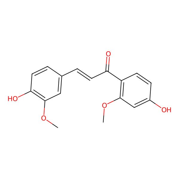 2D Structure of 4,4'-Dihydroxy-3,2'-dimethoxychalcone