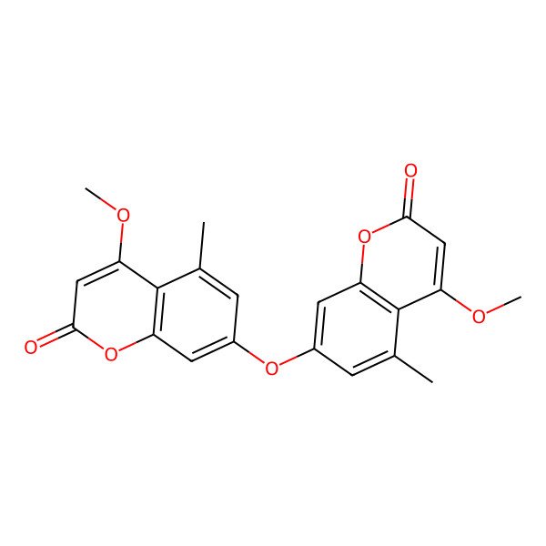 2D Structure of 4,4'-Dimethoxy-5,5'-dimethyl-7,7'-oxydicoumarin