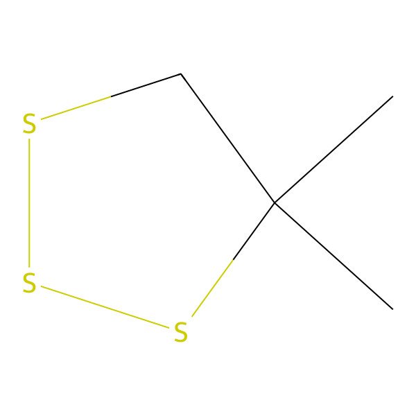 2D Structure of 4,4-Dimethyl-1,2,3-trithiolane
