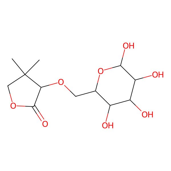 2D Structure of 4,4-Dimethyl-3-[(3,4,5,6-tetrahydroxyoxan-2-yl)methoxy]oxolan-2-one