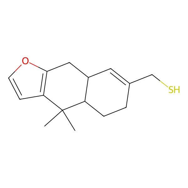 2D Structure of (4,4-dimethyl-5,6,8a,9-tetrahydro-4aH-benzo[f][1]benzofuran-7-yl)methanethiol