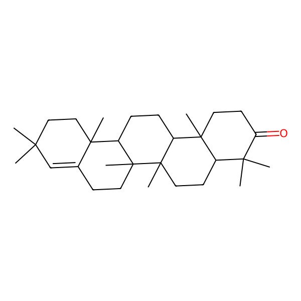 2D Structure of (4aR,6aR,6aR,6bR,12aR,14aR,14bR)-4,4,6a,6b,10,10,12a,14b-octamethyl-2,4a,5,6,6a,7,8,11,12,13,14,14a-dodecahydro-1H-picen-3-one 2D Structure of (4aR,6aR,6aR,6bR,12aR,14aR,14bR)-4,4,6a,6b,10,10,12a,14b-octamethyl-2,4a,5,6,6a,7,8,11,12,13,14,14a-dodecahydro-1H-picen-3-one
