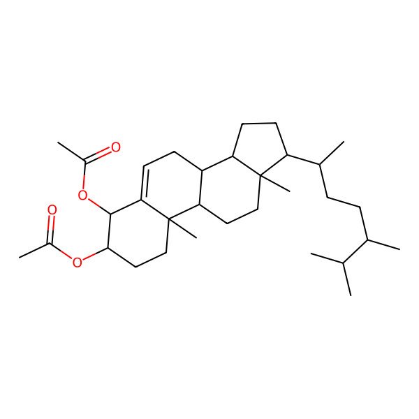 2D Structure of [4-acetyloxy-17-(5,6-dimethylheptan-2-yl)-10,13-dimethyl-2,3,4,7,8,9,11,12,14,15,16,17-dodecahydro-1H-cyclopenta[a]phenanthren-3-yl] acetate