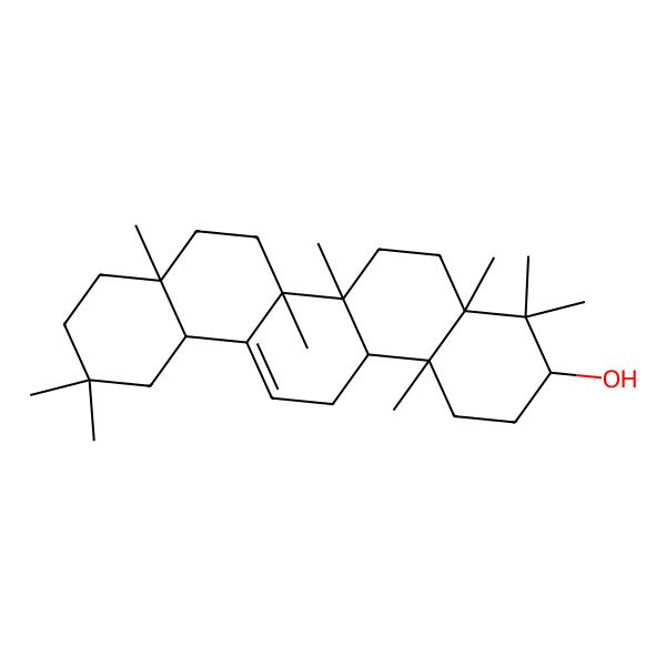 2D Structure of 4,4,4a,6a,6b,8a,11,11,14b-nonamethyl-2,3,5,6,7,8,9,10,12,12a,14,14a-dodecahydro-1H-picen-3-ol