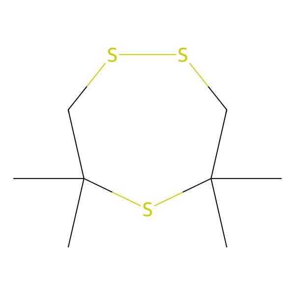 2D Structure of 4,4,6,6-Tetramethyl-1,2,5-trithiepane