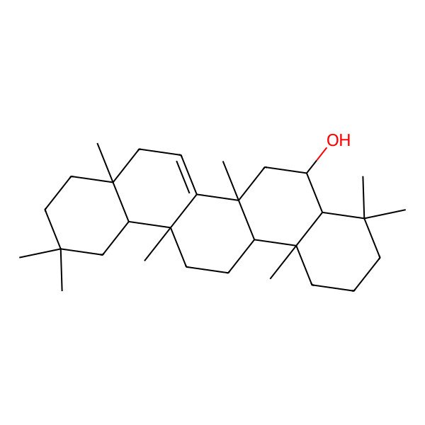 2D Structure of 4,4,6a,6a,8a,11,11,14b-Octamethyl-1,2,3,4a,5,6,8,9,10,12,12a,13,14,14a-tetradecahydropicen-5-ol
