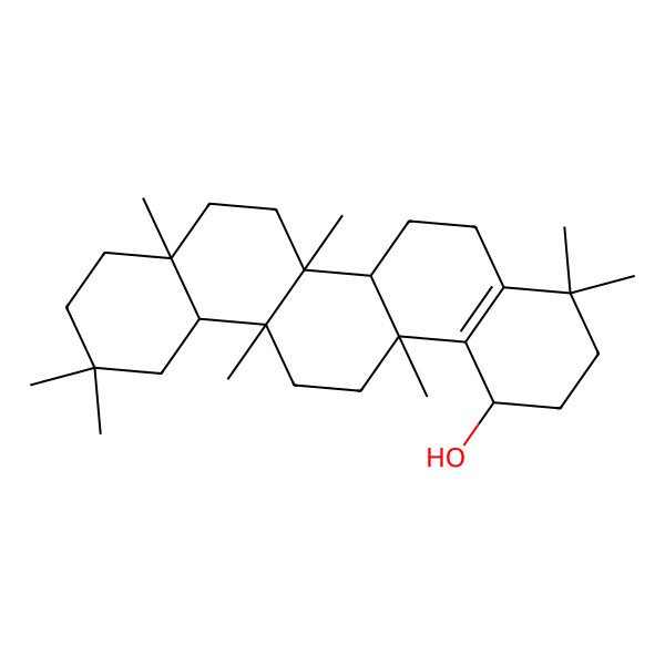 2D Structure of 4,4,6a,6b,8a,11,11,14a-Octamethyl-1,2,3,5,6,6a,7,8,9,10,12,12a,13,14-tetradecahydropicen-1-ol