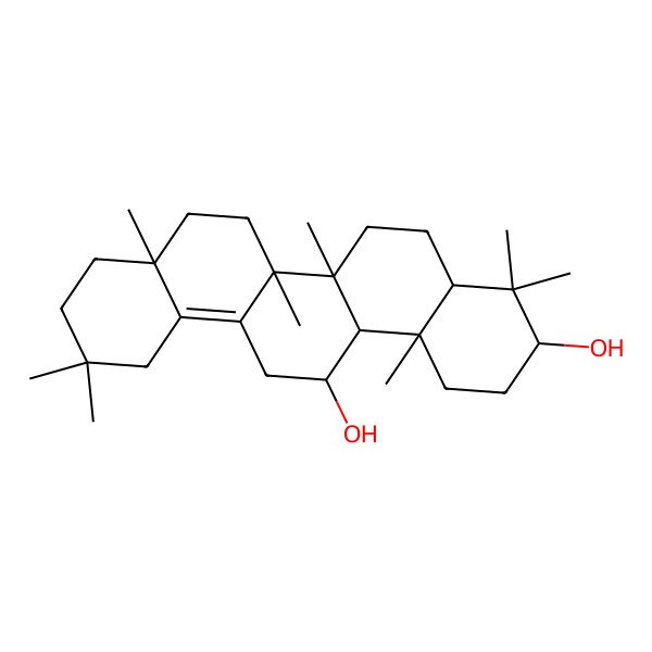 2D Structure of 4,4,6a,6b,8a,11,11,14b-Octamethyl-1,2,3,4a,5,6,7,8,9,10,12,13,14,14a-tetradecahydropicene-3,14-diol 2D Structure of 4,4,6a,6b,8a,11,11,14b-Octamethyl-1,2,3,4a,5,6,7,8,9,10,12,13,14,14a-tetradecahydropicene-3,14-diol