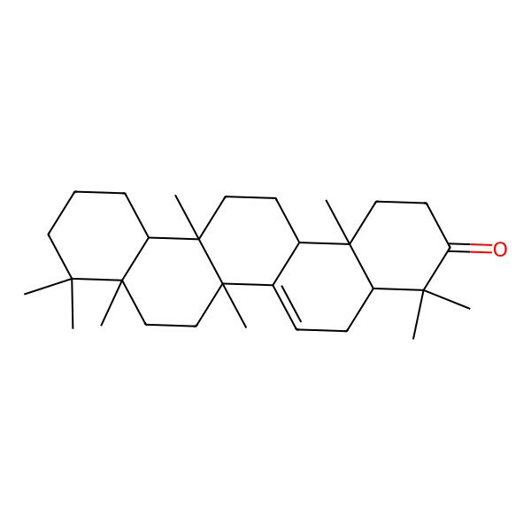 2D Structure of 4,4,6a,6b,8a,9,9,14b-octamethyl-2,4a,5,7,8,10,11,12,12a,13,14,14a-dodecahydro-1H-picen-3-one