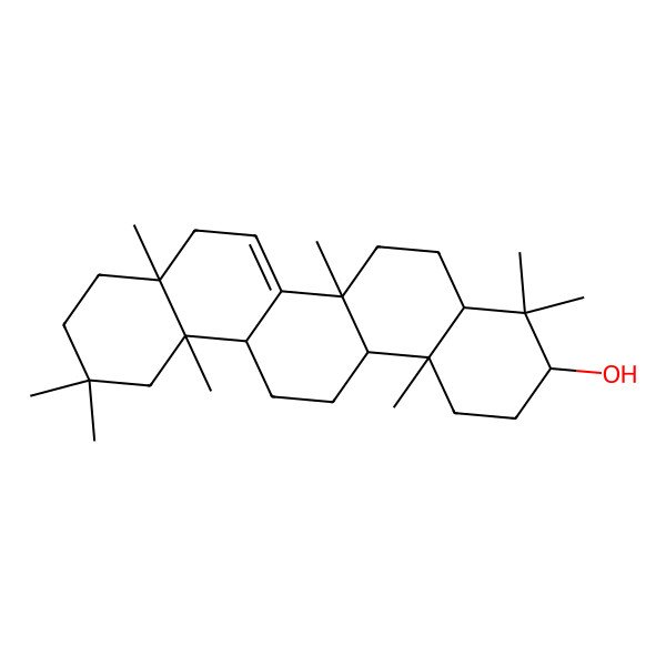 2D Structure of 4,4,6a,8a,11,11,12a,14b-Octamethyl-1,2,3,4a,5,6,6a,8,9,10,12,13,14,14a-tetradecahydropicen-3-ol