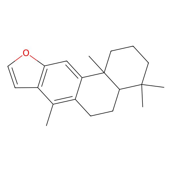 2D Structure of 4,4,7,11b-Tetramethyl-1,2,3,4a,5,6-hexahydronaphtho[2,1-f][1]benzofuran