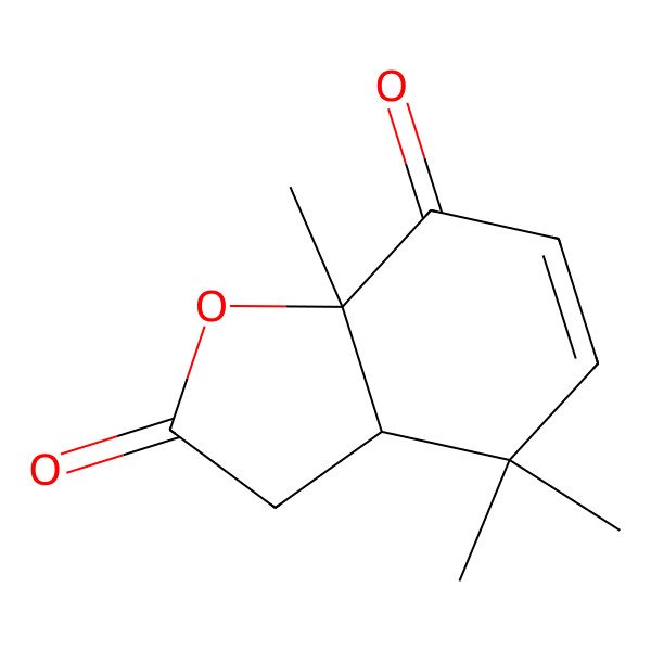 2D Structure of 4,4,7a-Trimethyl-3,3a-dihydro-1-benzofuran-2,7-dione