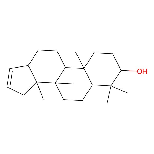 2D Structure of 4,4,8,10,14-pentamethyl-2,3,5,6,7,9,11,12,13,15-decahydro-1H-cyclopenta[a]phenanthren-3-ol