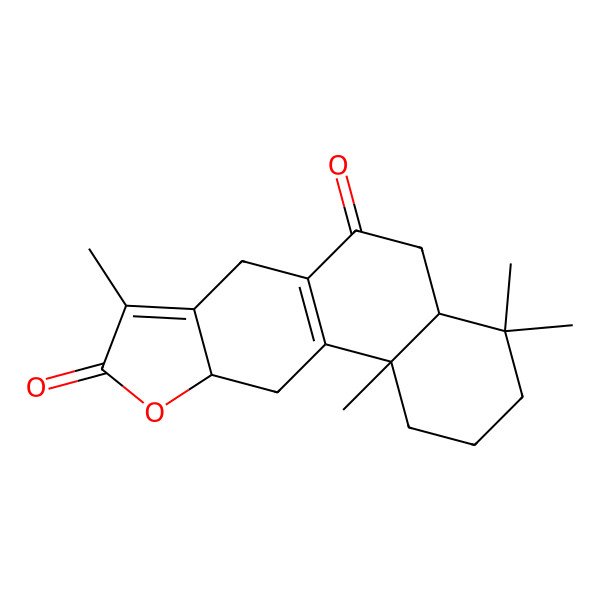 2D Structure of 4,4,8,11b-Tetramethyl-1,2,3,4a,5,7,10a,11-octahydronaphtho[2,1-f][1]benzofuran-6,9-dione
