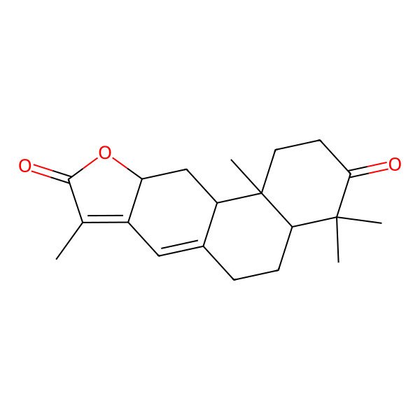 2D Structure of 4,4,8,11b-Tetramethyl-1,2,4a,5,6,10a,11,11a-octahydronaphtho[2,1-f][1]benzofuran-3,9-dione