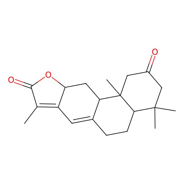 2D Structure of 4,4,8,11b-Tetramethyl-1,3,4a,5,6,10a,11,11a-octahydronaphtho[2,1-f][1]benzofuran-2,9-dione