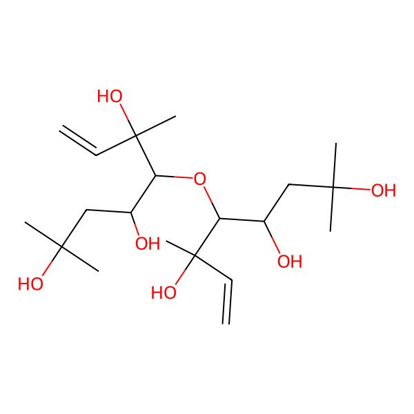 2D Structure of (4S,5S,6R)-2,6-dimethyl-5-[(3R,4R,5R)-3,5,7-trihydroxy-3,7-dimethyloct-1-en-4-yl]oxyoct-7-ene-2,4,6-triol