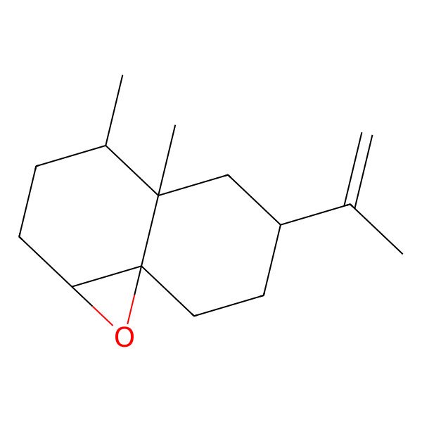 2D Structure of 4,4a-Dimethyl-6-prop-1-en-2-yl-1a,2,3,4,5,6,7,8-octahydronaphtho[1,8a-b]oxirene