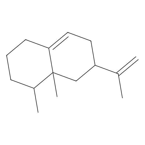 2D Structure of 4,4a-dimethyl-6-prop-1-en-2-yl-2,3,4,5,6,7-hexahydro-1H-naphthalene