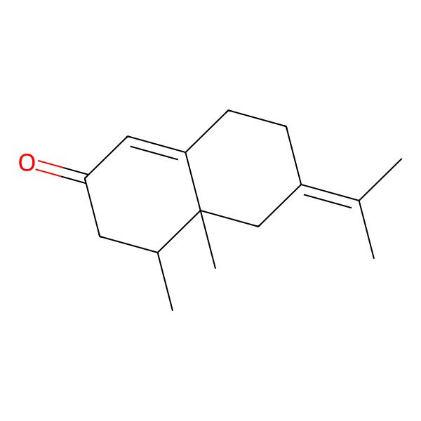 2D Structure of 4,4a-Dimethyl-6-(propan-2-ylidene)-4,4a,5,6,7,8-hexahydronaphthalen-2(3h)-one 2D Structure of 4,4a-Dimethyl-6-(propan-2-ylidene)-4,4a,5,6,7,8-hexahydronaphthalen-2(3h)-one