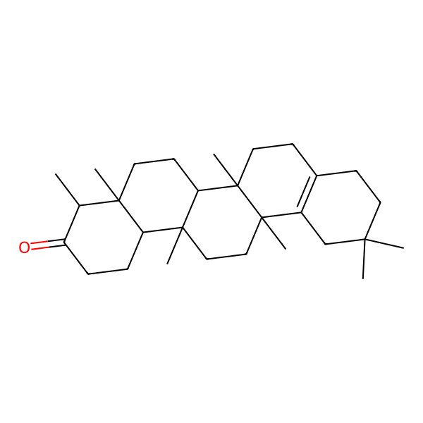 2D Structure of 4,4a,6a,6b,11,11,14a-Heptamethyl-1,2,4,5,6,6a,7,8,9,10,12,13,14,14b-tetradecahydropicen-3-one