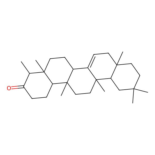 2D Structure of 4,4a,6a,8a,11,11,14a-Heptamethyl-1,2,4,5,6,6a,8,9,10,12,12a,13,14,14b-tetradecahydropicen-3-one 2D Structure of 4,4a,6a,8a,11,11,14a-Heptamethyl-1,2,4,5,6,6a,8,9,10,12,12a,13,14,14b-tetradecahydropicen-3-one